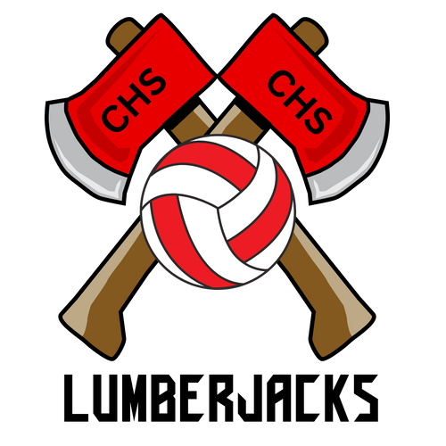 CHS Volleyball Black Lettering