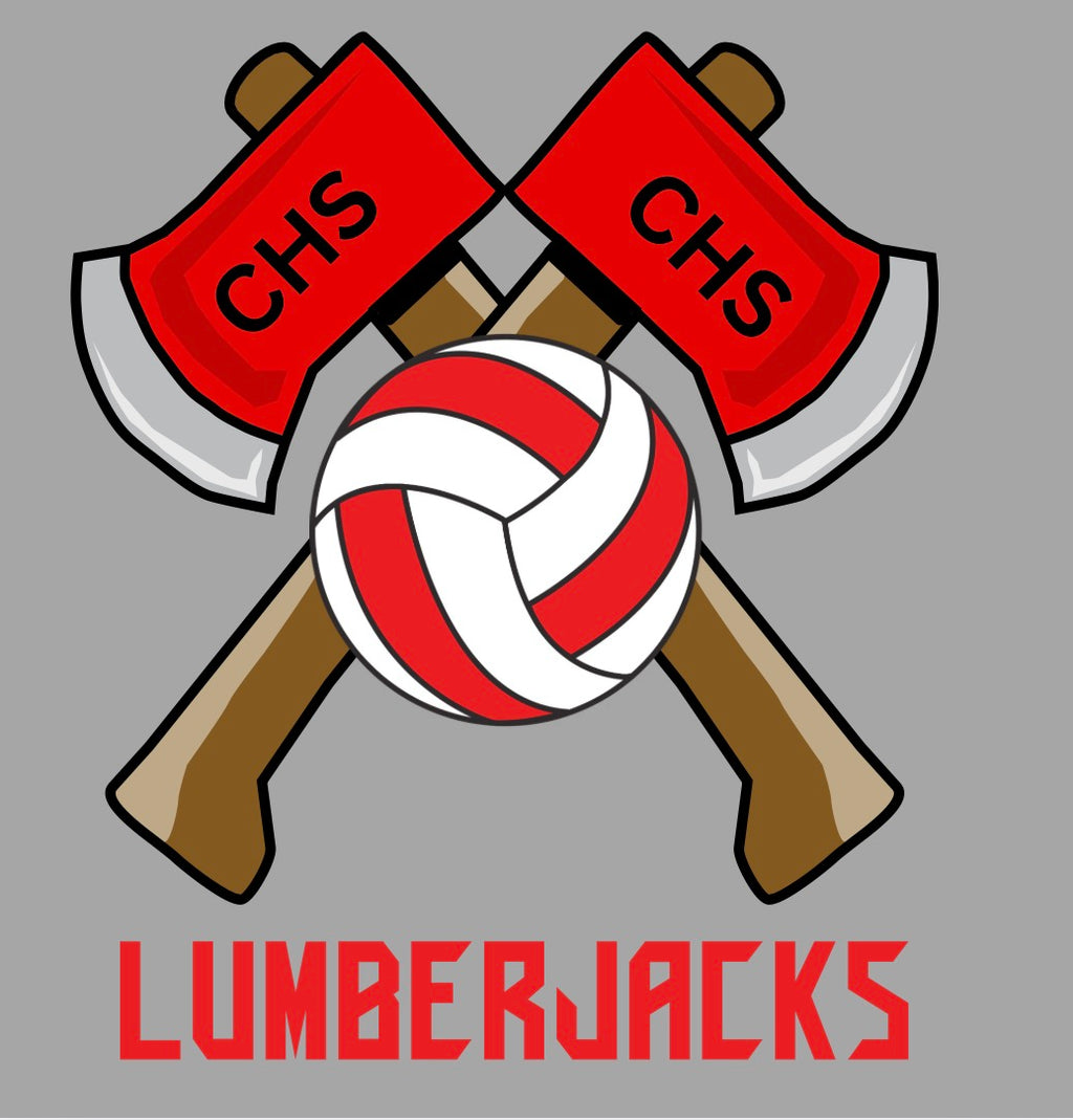 CHS Volleyball with Red Letters