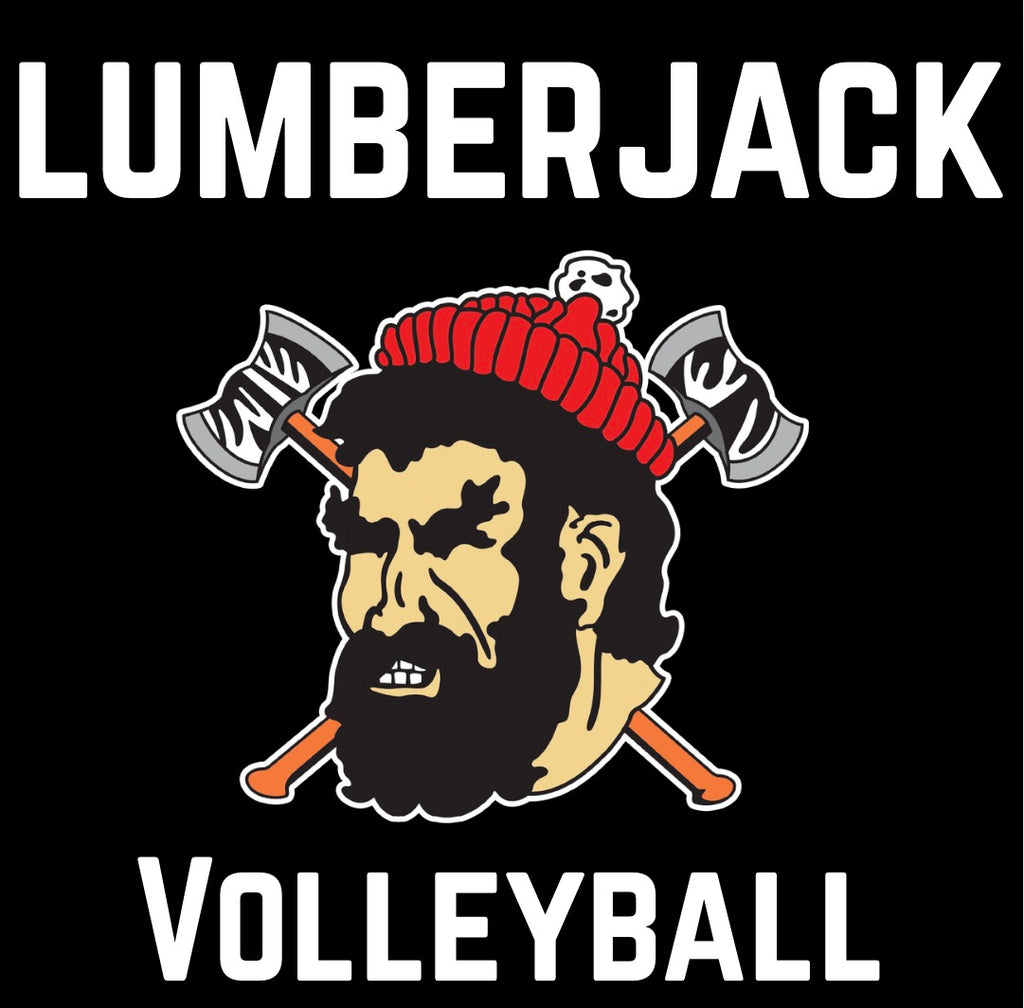Lumberjack Volleyball White Lettering