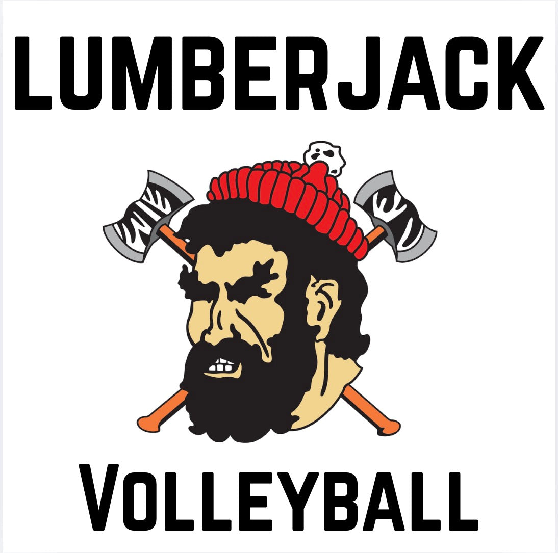 Lumberjack Volleyball Black Lettering