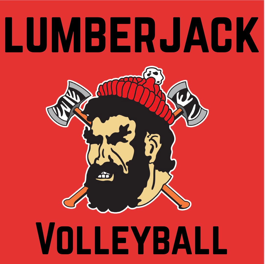 Lumberjack Volleyball Black Lettering