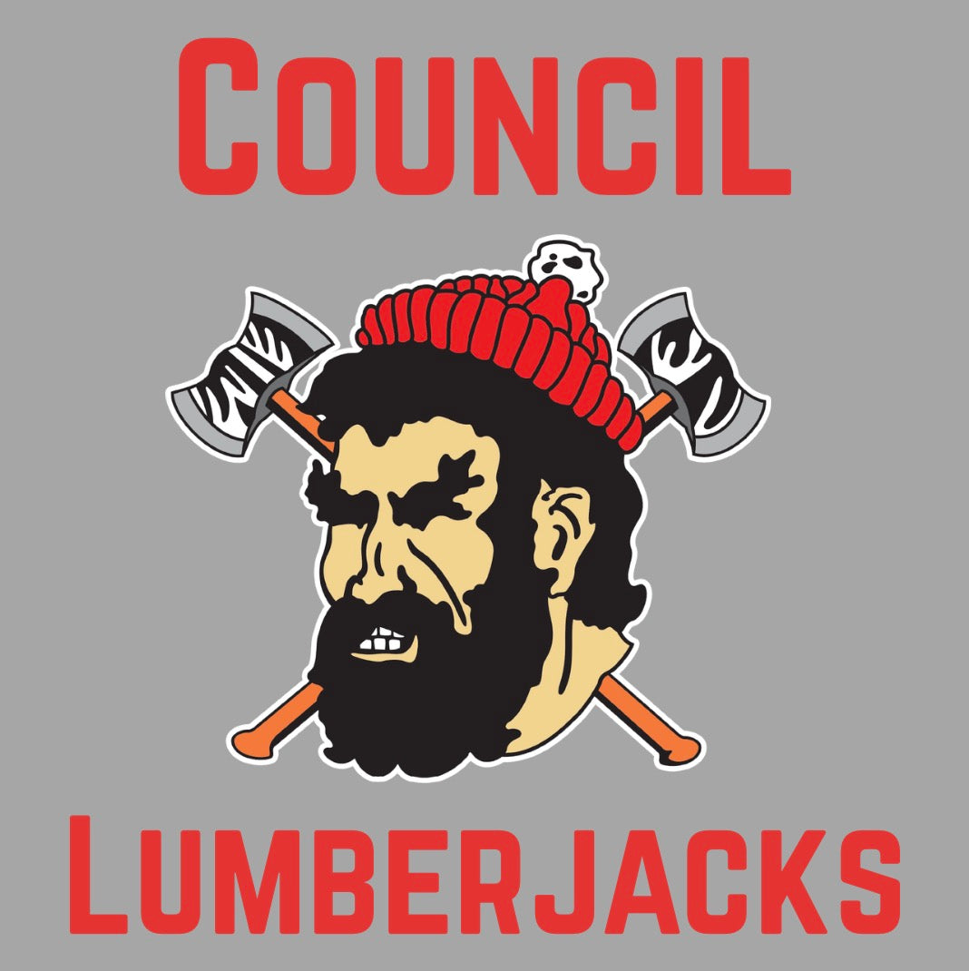 Council Lumberjacks Red Lettering