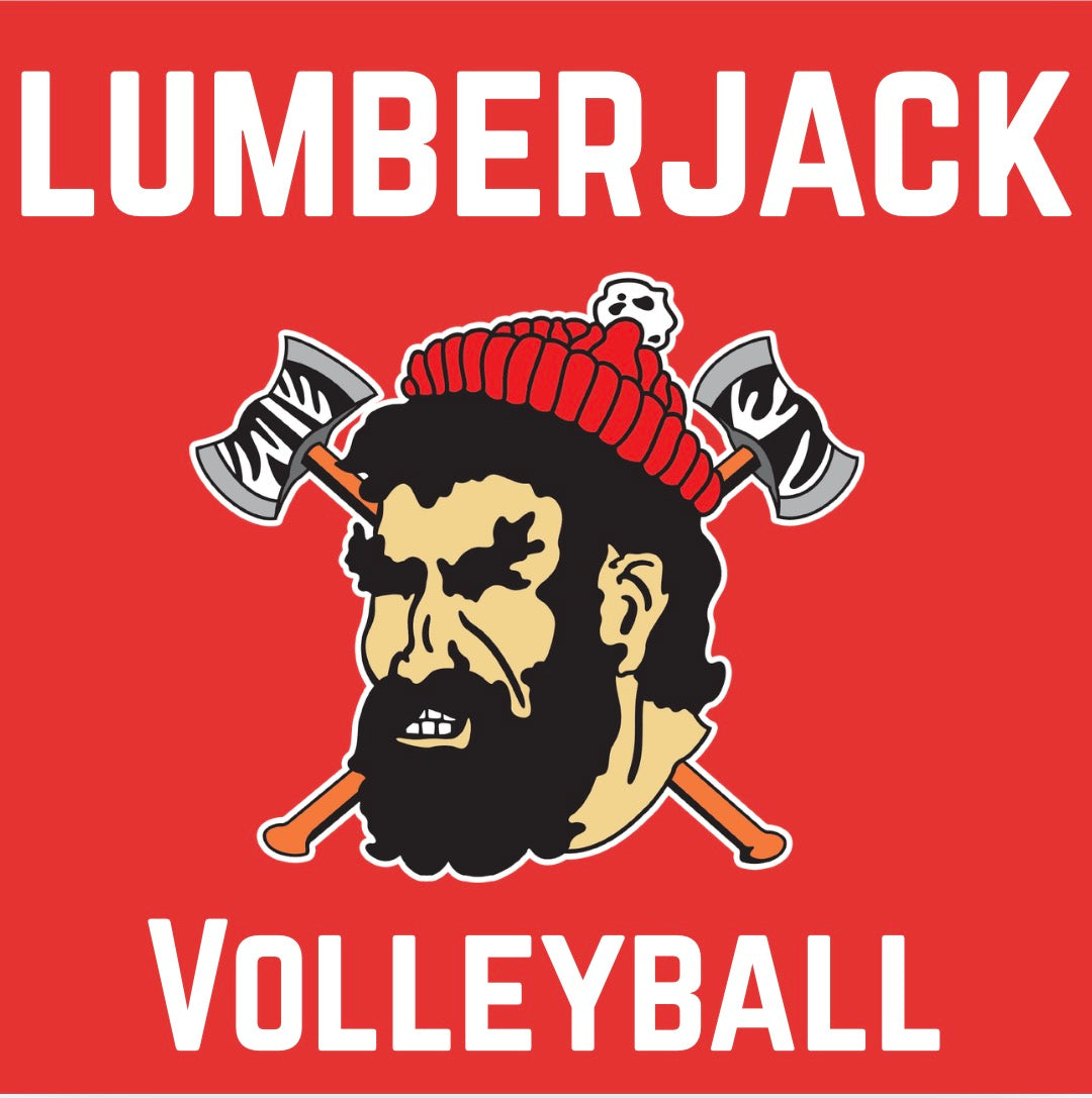 Lumberjack Volleyball White Lettering