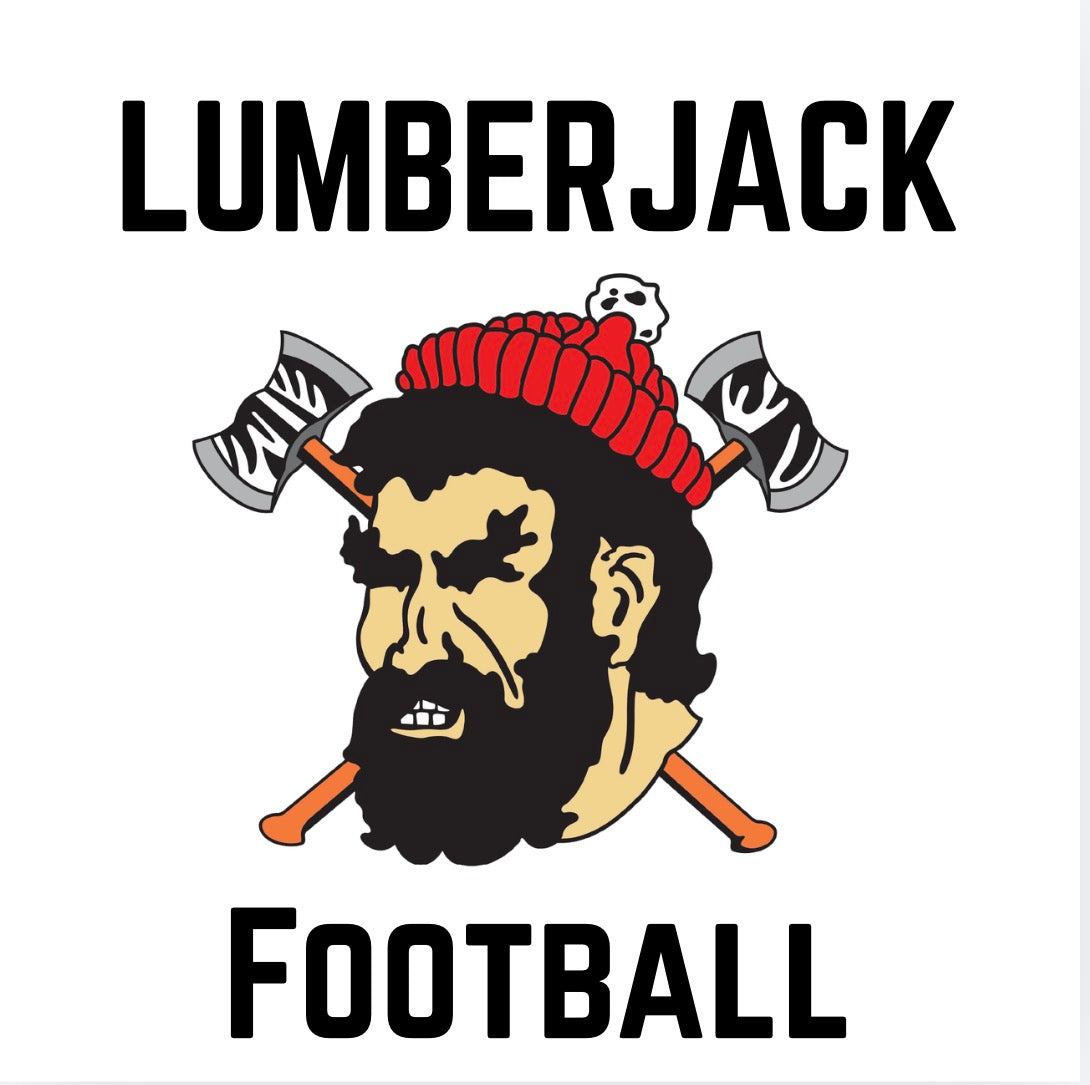 Lumberjack Football Black Lettering