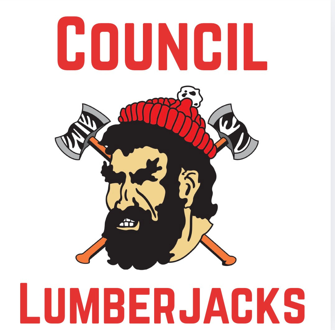 Council Lumberjacks Red Lettering
