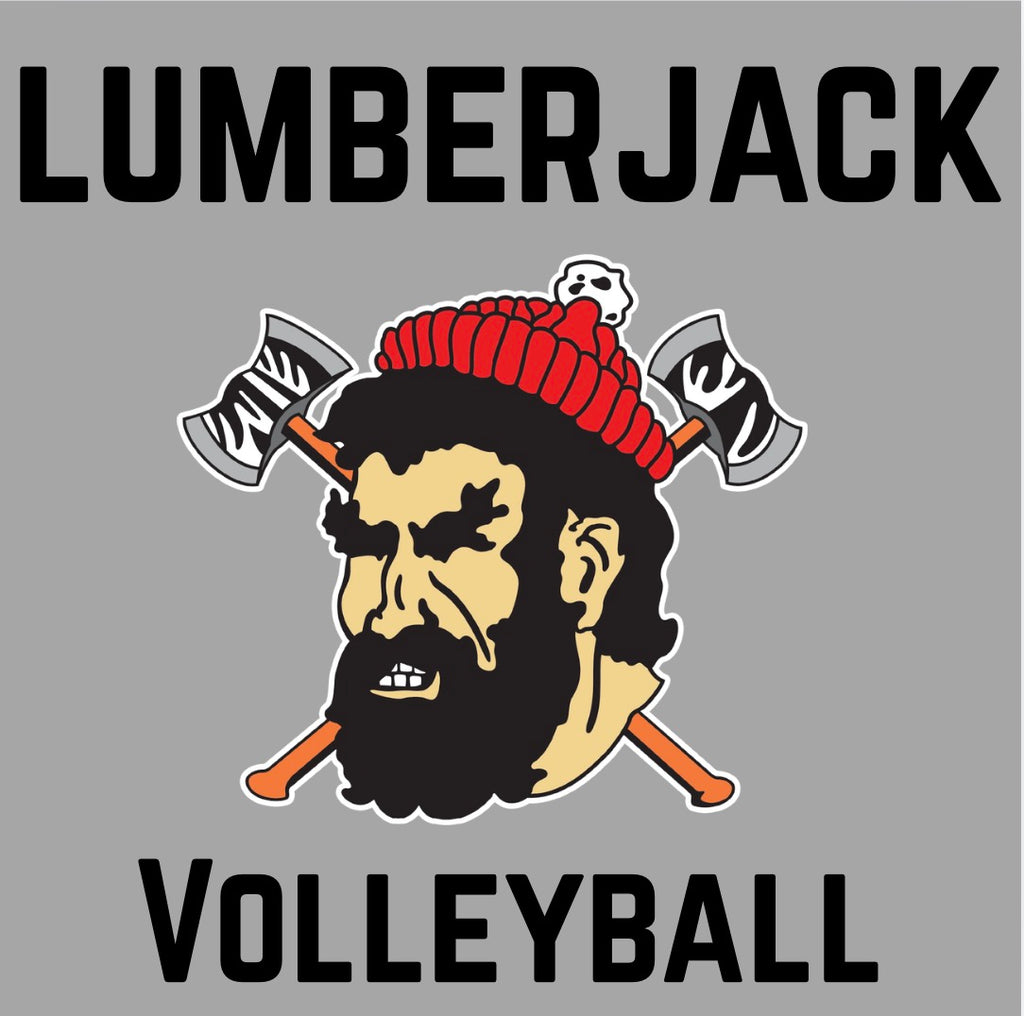 Lumberjack Volleyball Black Lettering