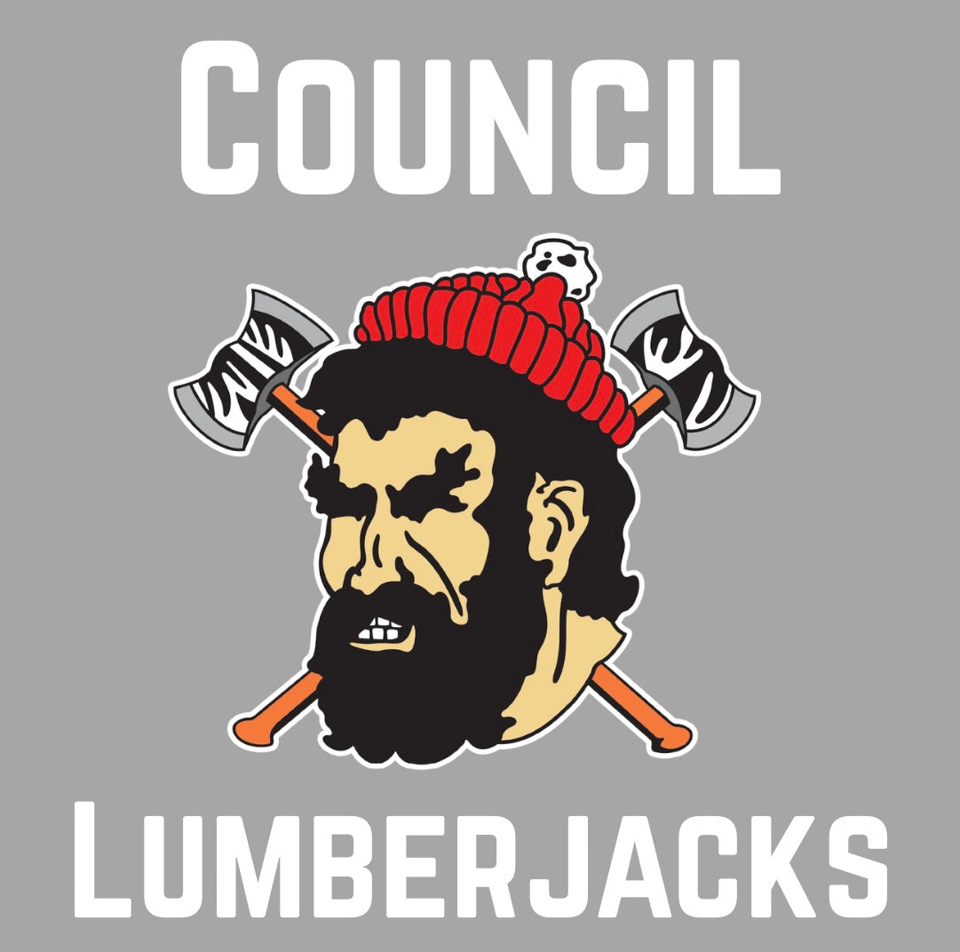 Council Lumberjacks White Lettering