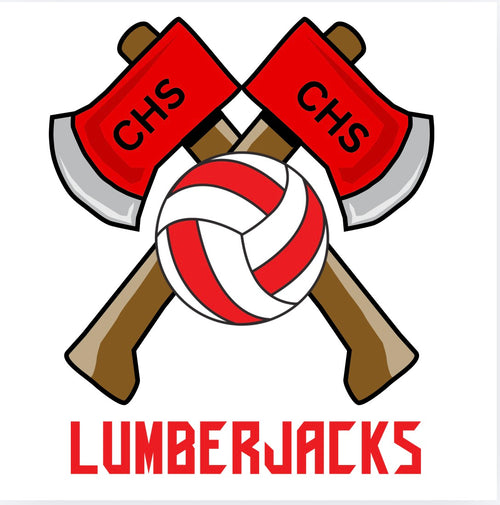 CHS Volleyball with Red Letters