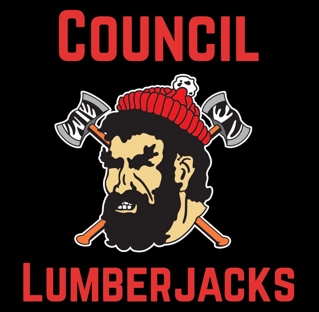 Council Lumberjacks Red Lettering