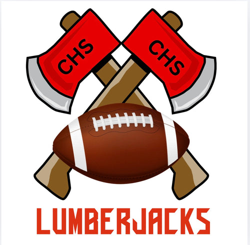 CHS Football with Red Lettering