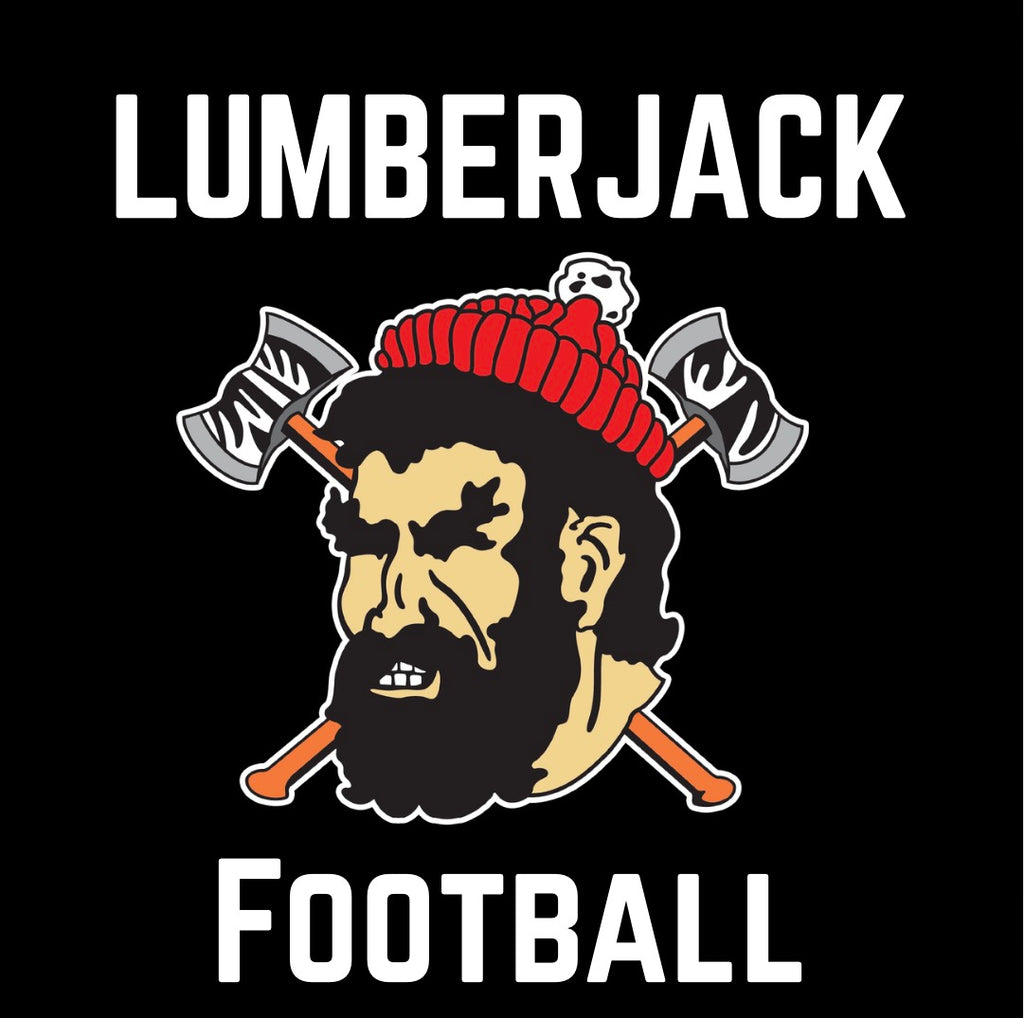 Lumberjack Football White Lettering