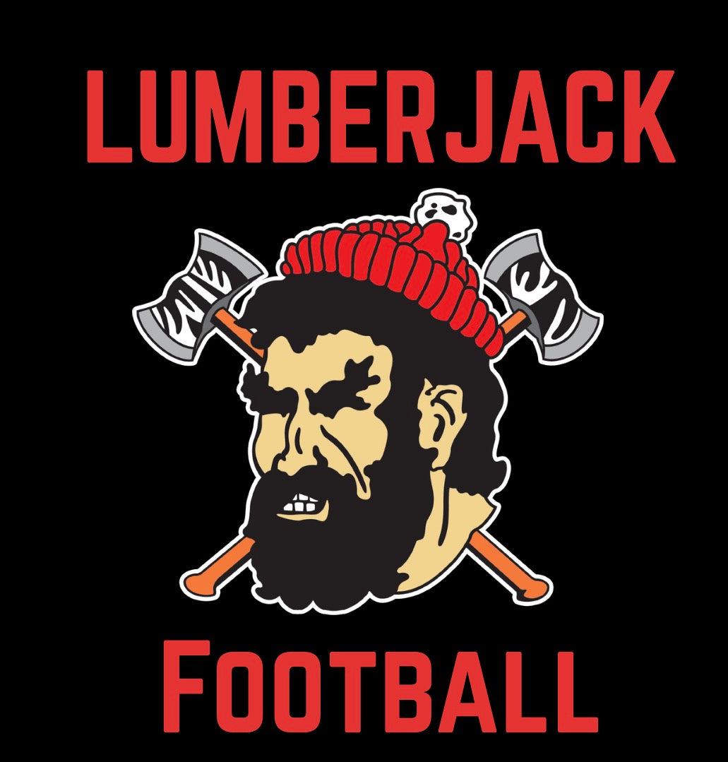 Lumberjack Football Red Lettering