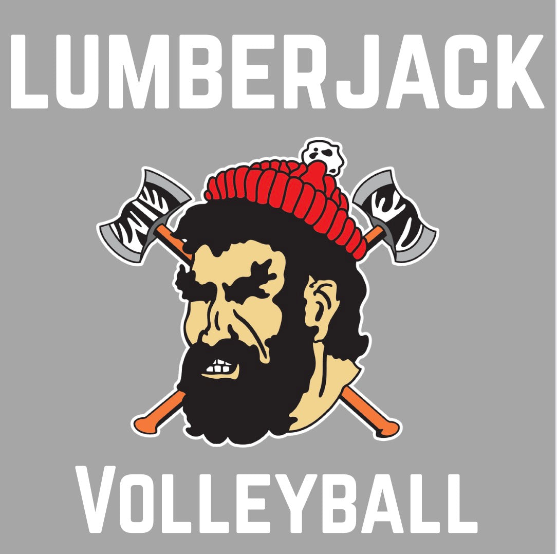 Lumberjack Volleyball White Lettering