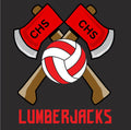 CHS Volleyball with Red Letters