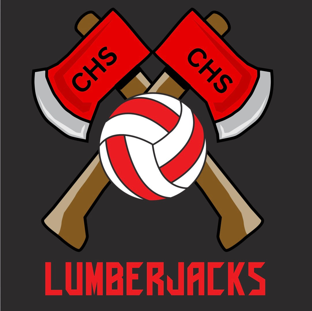CHS Volleyball with Red Letters