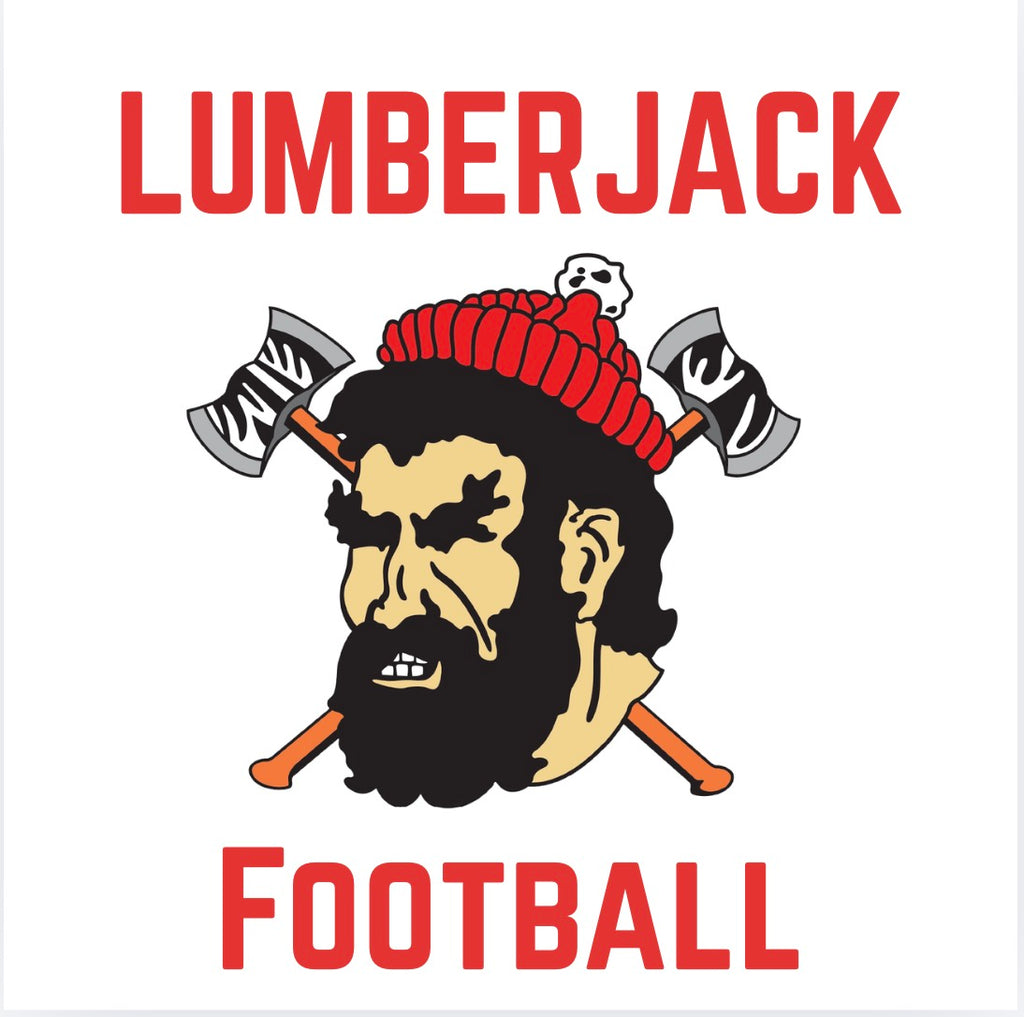 Lumberjack Football Red Lettering